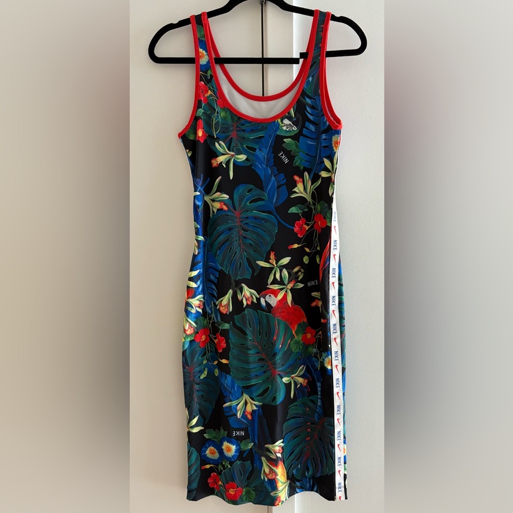 Nike Bodycon Pencil Tropical Floral Print Dress - Picture 3 of 6